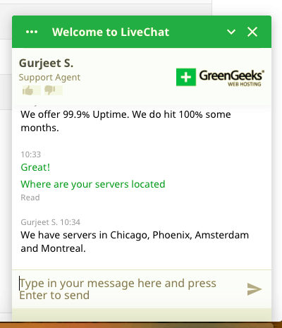 GreenGeeks Support