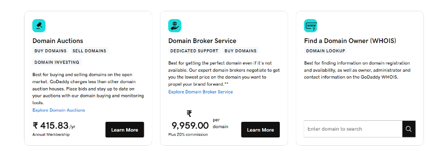 pricing plan GoDaddy