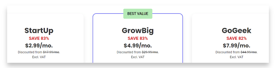 siteground pricing plan