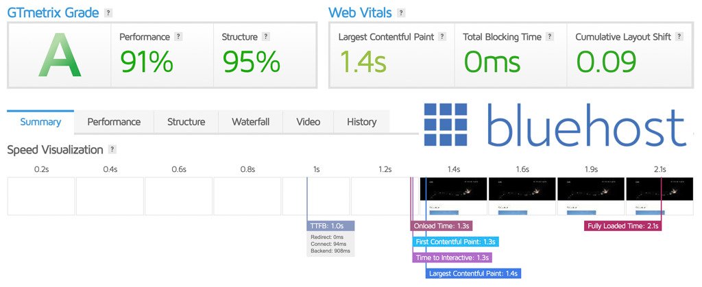 Bluehost performance