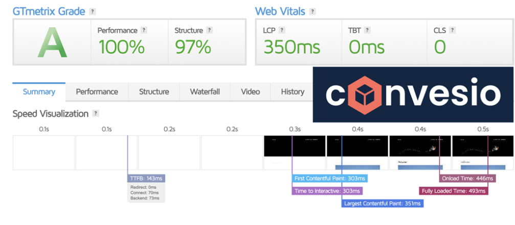 Convesio Page Performance ​