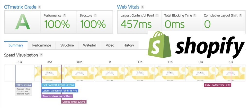Page Performance shopify