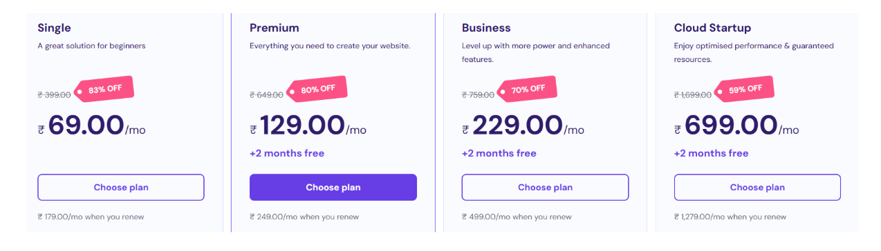 Hostinger vs A2 Hosting